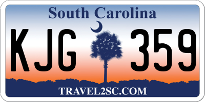 SC license plate KJG359