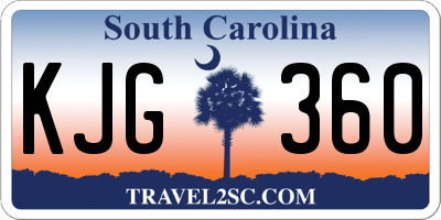SC license plate KJG360