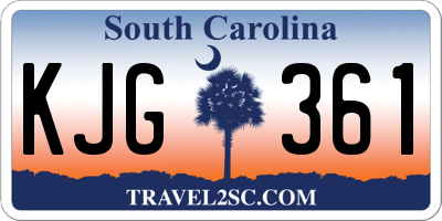 SC license plate KJG361