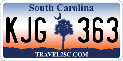 SC license plate KJG363