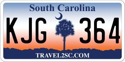 SC license plate KJG364