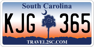 SC license plate KJG365