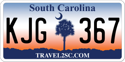 SC license plate KJG367