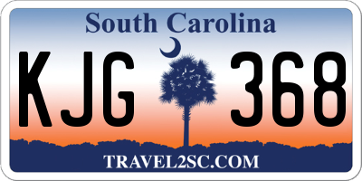 SC license plate KJG368