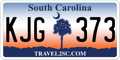 SC license plate KJG373