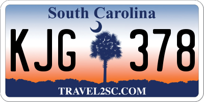 SC license plate KJG378