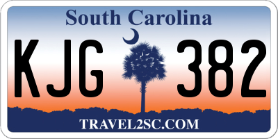 SC license plate KJG382