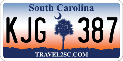 SC license plate KJG387