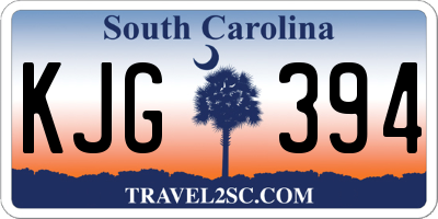 SC license plate KJG394