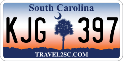 SC license plate KJG397