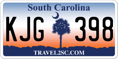SC license plate KJG398