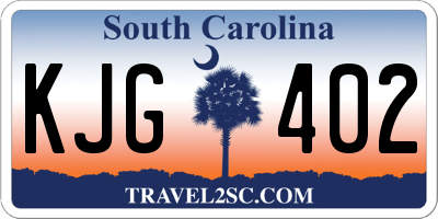 SC license plate KJG402