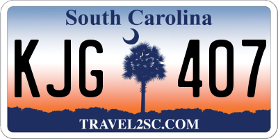 SC license plate KJG407