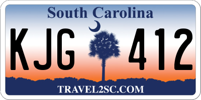 SC license plate KJG412