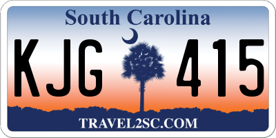 SC license plate KJG415