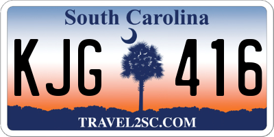 SC license plate KJG416