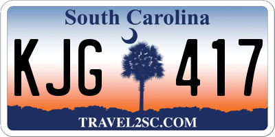 SC license plate KJG417