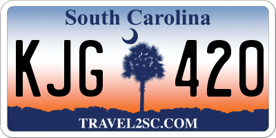 SC license plate KJG420