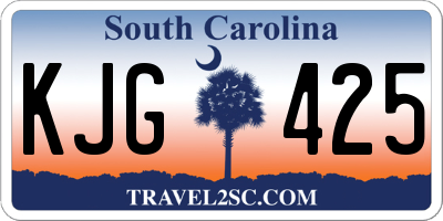 SC license plate KJG425