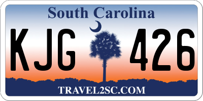 SC license plate KJG426