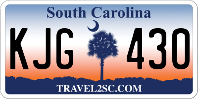 SC license plate KJG430
