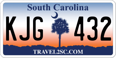 SC license plate KJG432