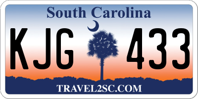 SC license plate KJG433