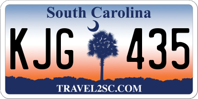 SC license plate KJG435