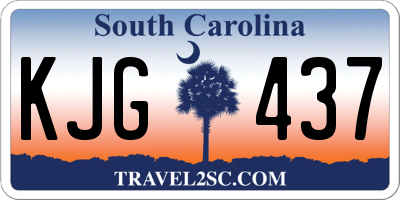 SC license plate KJG437