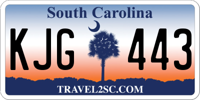 SC license plate KJG443