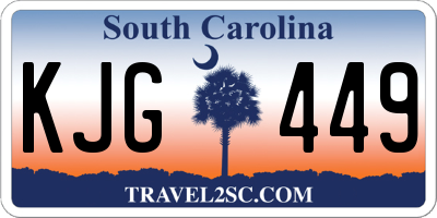 SC license plate KJG449