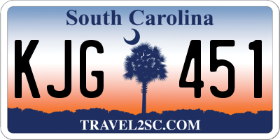 SC license plate KJG451