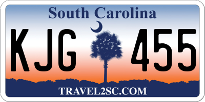 SC license plate KJG455