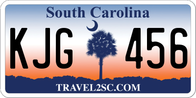 SC license plate KJG456