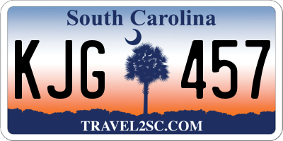 SC license plate KJG457