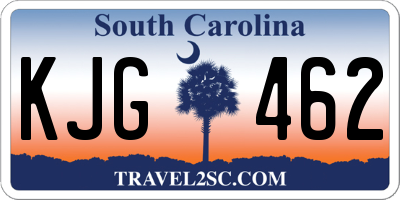 SC license plate KJG462