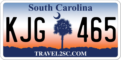 SC license plate KJG465