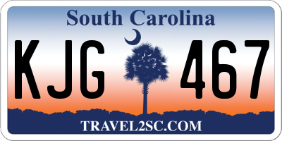 SC license plate KJG467