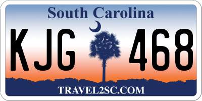 SC license plate KJG468