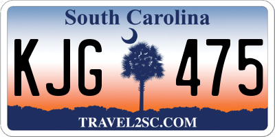 SC license plate KJG475