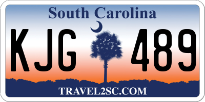 SC license plate KJG489