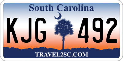 SC license plate KJG492