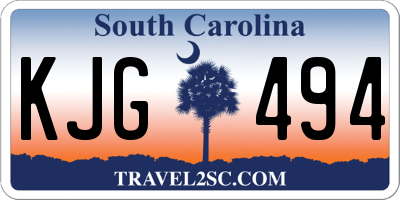 SC license plate KJG494