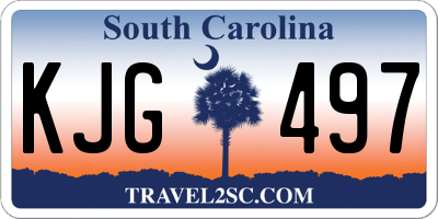 SC license plate KJG497