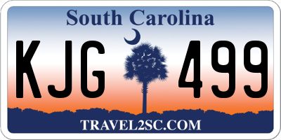 SC license plate KJG499