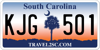 SC license plate KJG501