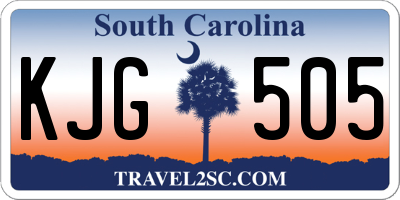 SC license plate KJG505
