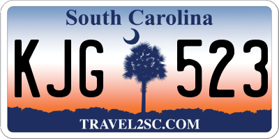 SC license plate KJG523