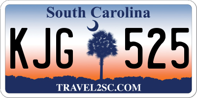 SC license plate KJG525