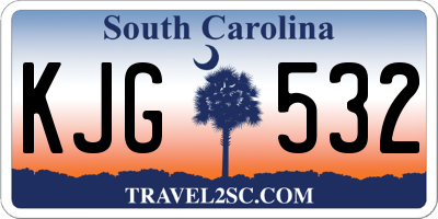 SC license plate KJG532